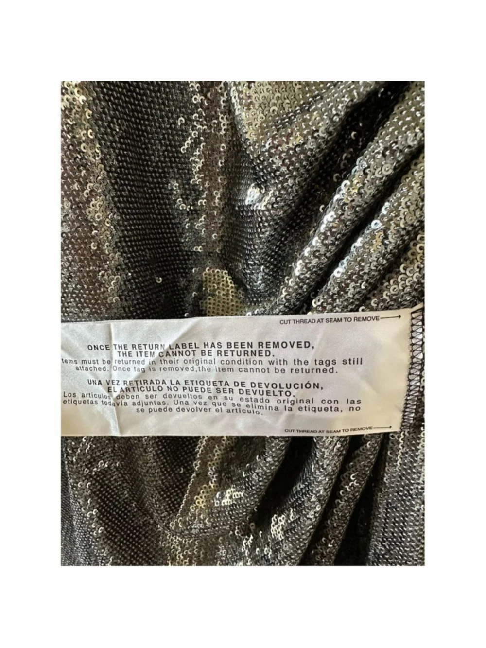Dress the Population Jordan Gunmetal Sequin Gown Size XL